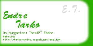 endre tarko business card